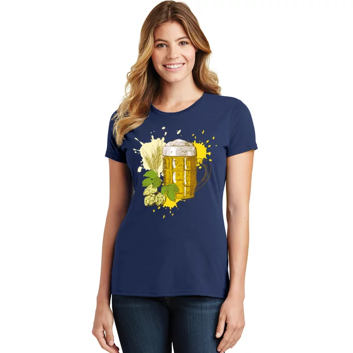 Oktoberfest Fall Autumn Beer Splatter Women's T-Shirt