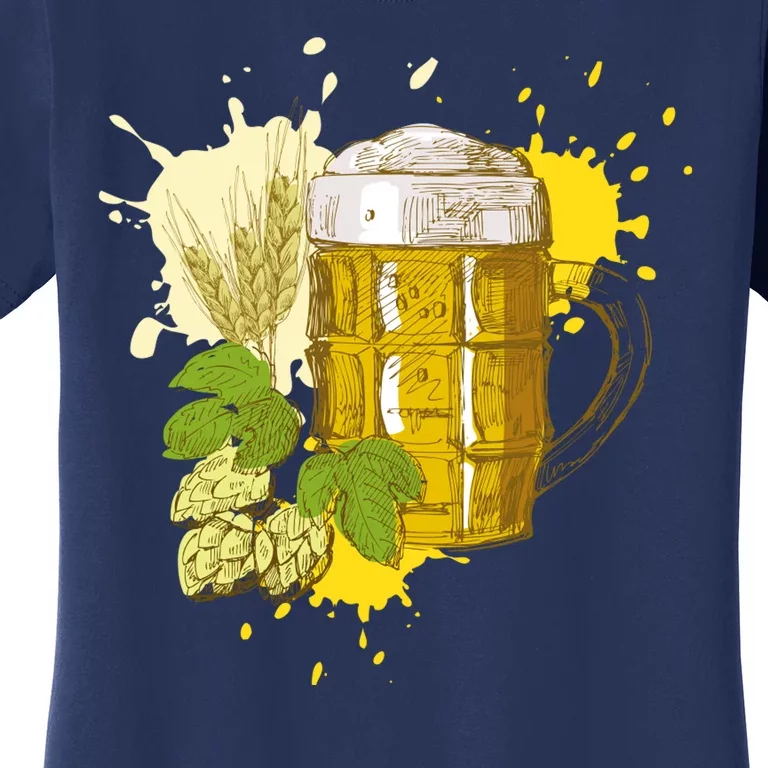 Oktoberfest Fall Autumn Beer Splatter Women's T-Shirt