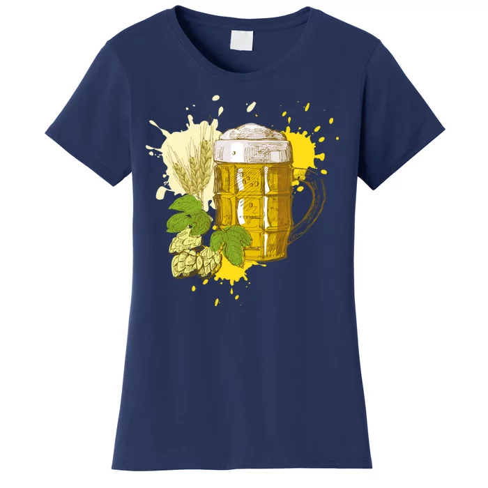 Oktoberfest Fall Autumn Beer Splatter Women's T-Shirt