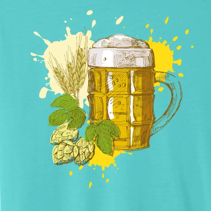 Oktoberfest Fall Autumn Beer Splatter ChromaSoft Performance T-Shirt