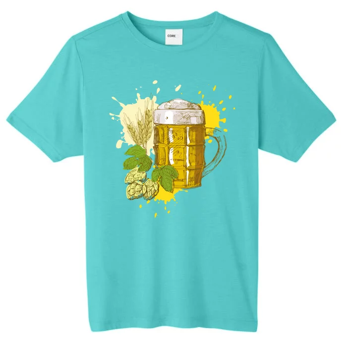 Oktoberfest Fall Autumn Beer Splatter ChromaSoft Performance T-Shirt