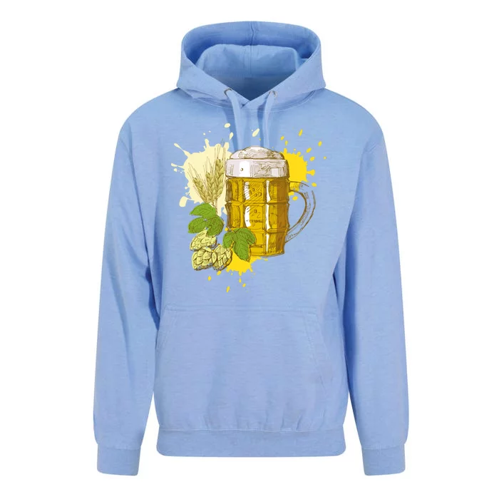 Oktoberfest Fall Autumn Beer Splatter Unisex Surf Hoodie