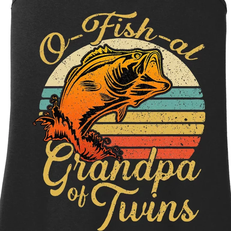 O Fish Al Grandpa Of Twins Baby Pregnancy Announcement Ladies Essential Tank