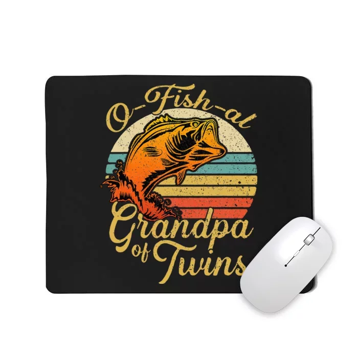 O Fish Al Grandpa Of Twins Baby Pregnancy Announcement Mousepad