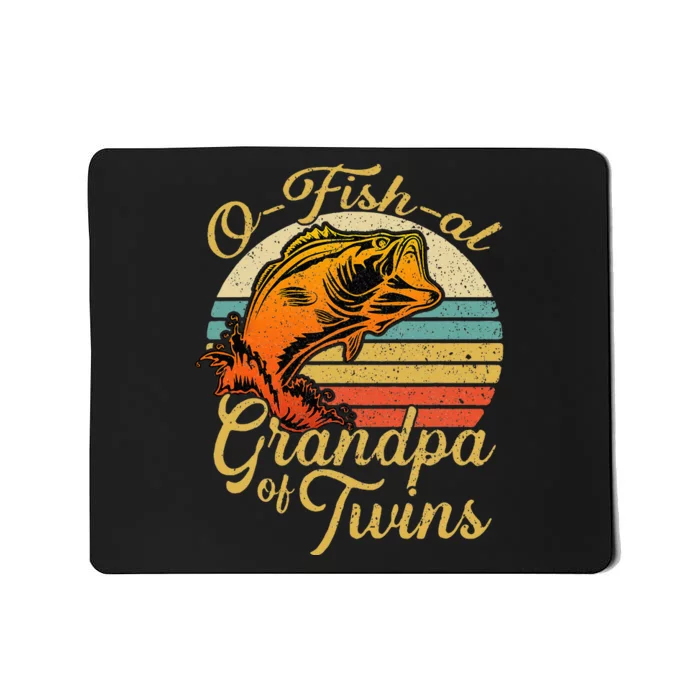 O Fish Al Grandpa Of Twins Baby Pregnancy Announcement Mousepad