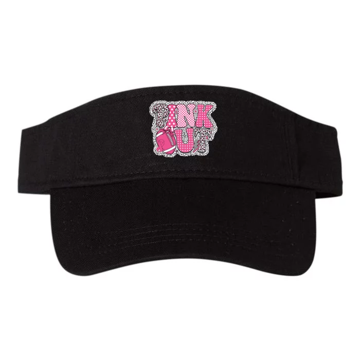 Out Football Breast Cancer Awareness Valucap Bio-Washed Visor