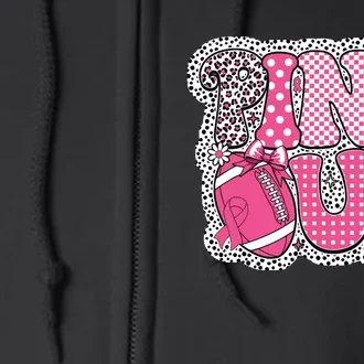 Out Football Breast Cancer Awareness Full Zip Hoodie