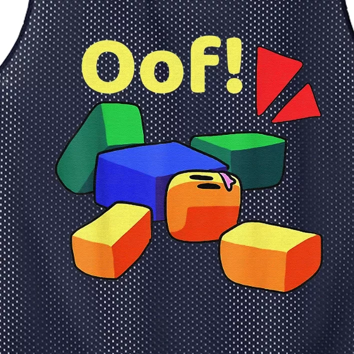 OOF! Funny Blox Noob Gamer Gifts For Gamers Mesh Reversible Basketball Jersey Tank