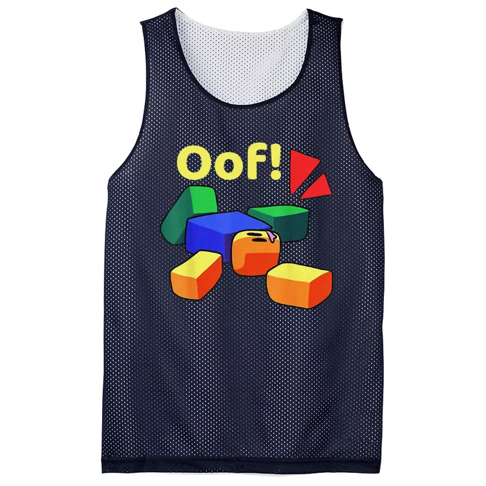 OOF! Funny Blox Noob Gamer Gifts For Gamers Mesh Reversible Basketball Jersey Tank