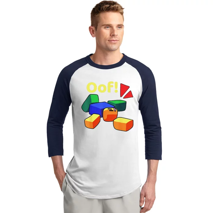 OOF! Funny Blox Noob Gamer Gifts For Gamers Baseball Sleeve Shirt