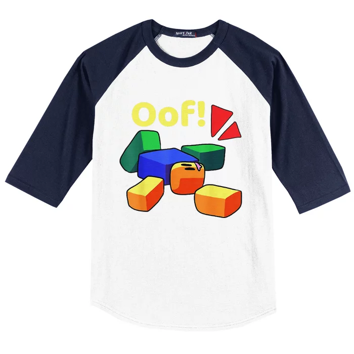 OOF! Funny Blox Noob Gamer Gifts For Gamers Baseball Sleeve Shirt