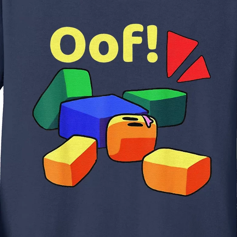 OOF! Funny Blox Noob Gamer Gifts For Gamers Kids Long Sleeve Shirt