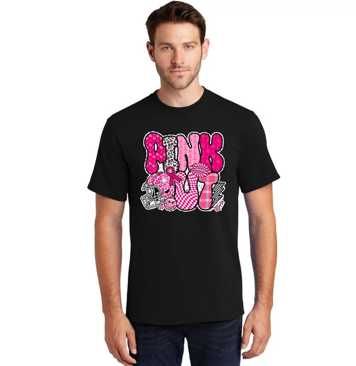 Out Football Breast Cancer Awareness Tall T-Shirt