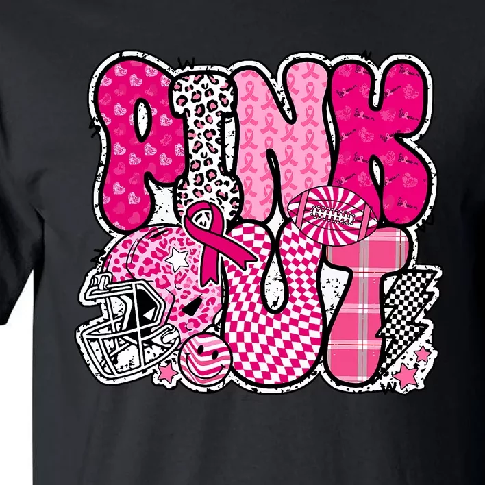 Out Football Breast Cancer Awareness Tall T-Shirt