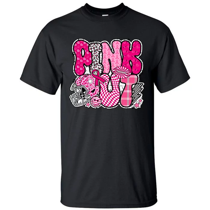 Out Football Breast Cancer Awareness Tall T-Shirt