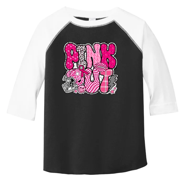 Out Football Breast Cancer Awareness Toddler Fine Jersey T-Shirt