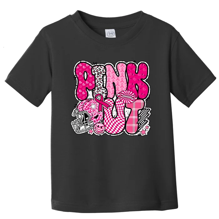 Out Football Breast Cancer Awareness Toddler T-Shirt