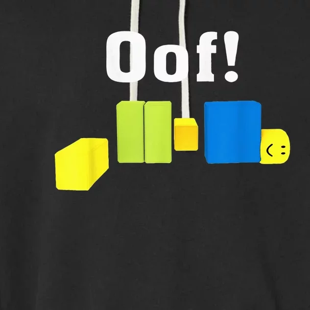 OOF! Funny Blox Noob Gamer Gifts For Gamers Garment-Dyed Fleece Hoodie