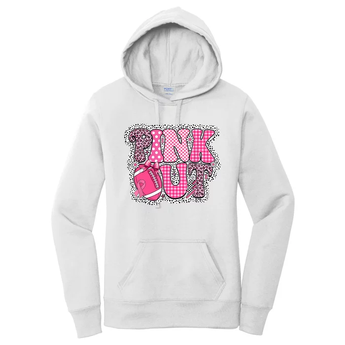 Out Football Breast Cancer Awareness Women's Pullover Hoodie