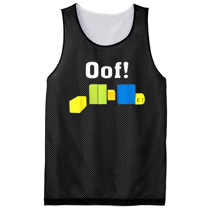 OOF! Funny Blox Noob Gamer Gifts For Gamers Mesh Reversible Basketball Jersey Tank