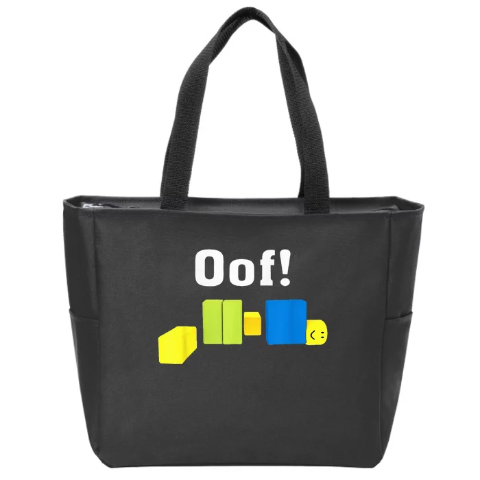 OOF! Funny Blox Noob Gamer Gifts For Gamers Zip Tote Bag