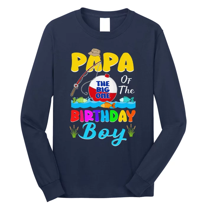 O Fish Birthday Outfit Papa Of The Birthday Boy Long Sleeve Shirt