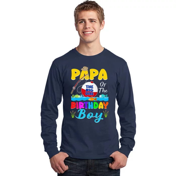 O Fish Birthday Outfit Papa Of The Birthday Boy Tall Long Sleeve T-Shirt