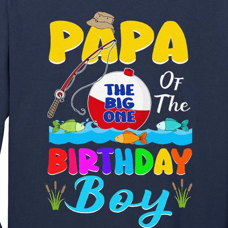 O Fish Birthday Outfit Papa Of The Birthday Boy Tall Long Sleeve T-Shirt