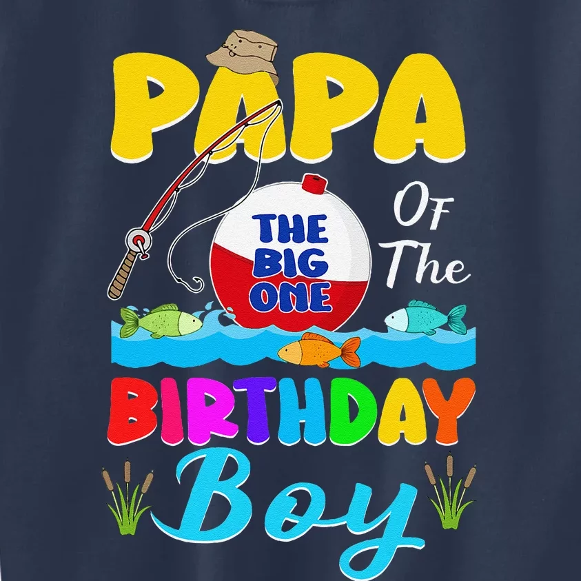 O Fish Birthday Outfit Papa Of The Birthday Boy Kids Sweatshirt