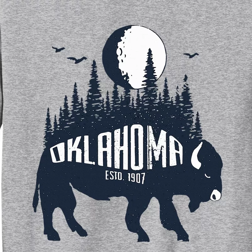 Oklahoma Funny Bison Buffalo Home State Tall Sweatshirt