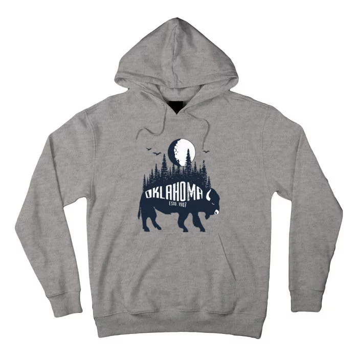 Oklahoma Funny Bison Buffalo Home State Tall Hoodie