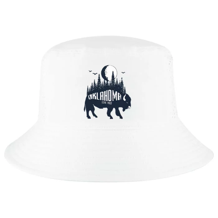 Oklahoma Funny Bison Buffalo Home State Cool Comfort Performance Bucket Hat