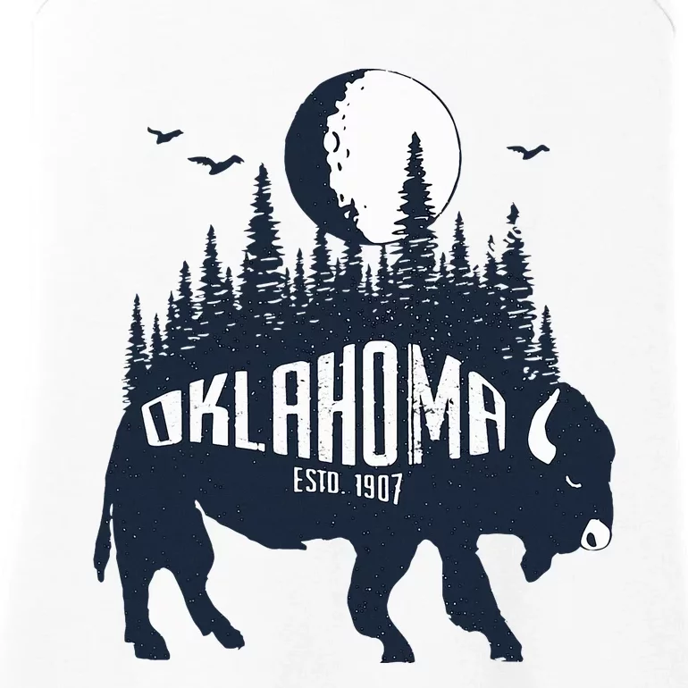 Oklahoma Funny Bison Buffalo Home State Ladies Essential Tank