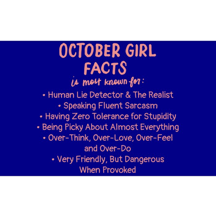 October Facts Birthday Funny Gift Born Libra Or Scorpio Gift Bumper Sticker