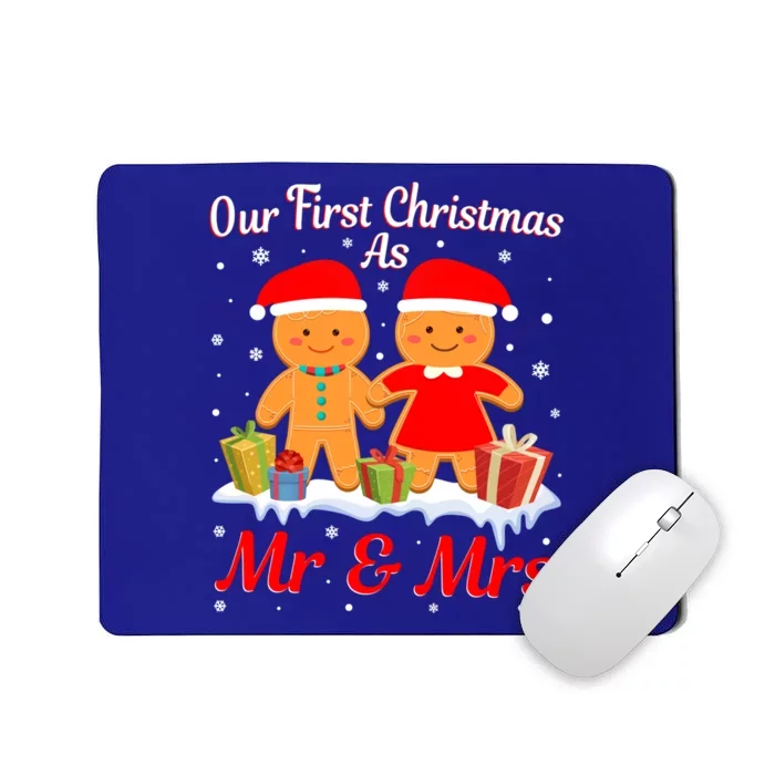 Our First Christmas As Mr And Mrs New Couple Christmas Meaningful Gift Mousepad