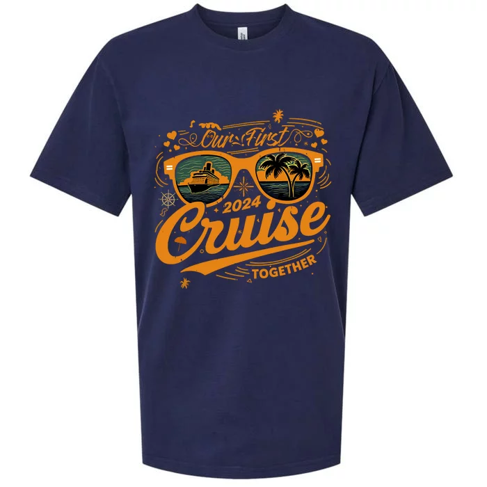 Our First Cruise 2024 Together Couple Family Matching Cruise Sueded Cloud Jersey T-Shirt