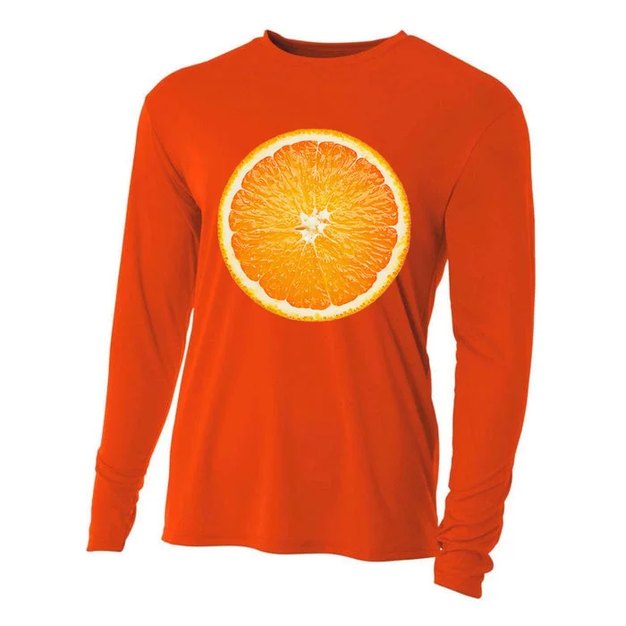 Orange Fruit Costume Cute Cheap Funny Halloween Gift Cooling Performance Long Sleeve Crew