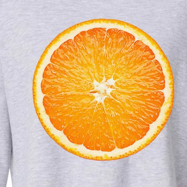 Orange Fruit Costume Cute Cheap Funny Halloween Gift Cropped Pullover Crew