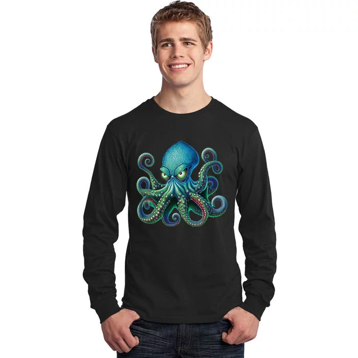 Octopus Fun Cephalopod Sea Creatures Kraken Octopus Tall Long Sleeve T-Shirt