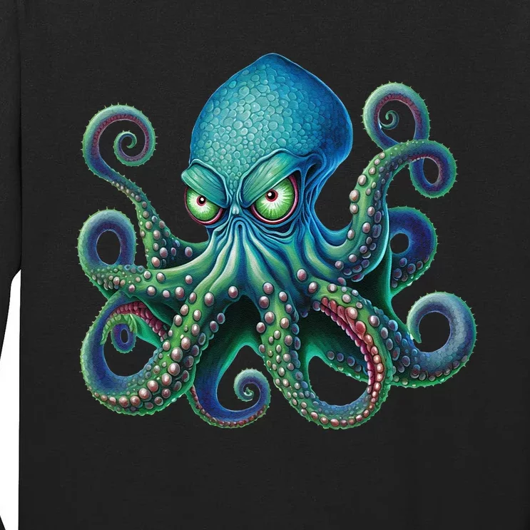 Octopus Fun Cephalopod Sea Creatures Kraken Octopus Tall Long Sleeve T-Shirt