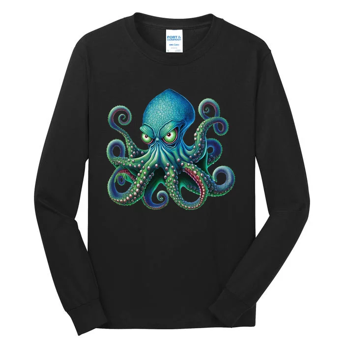 Octopus Fun Cephalopod Sea Creatures Kraken Octopus Tall Long Sleeve T-Shirt