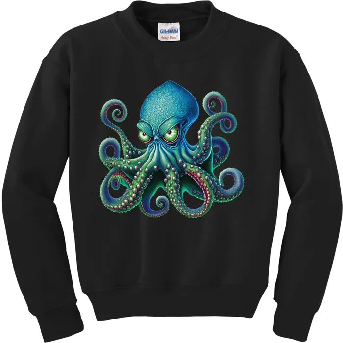 Octopus Fun Cephalopod Sea Creatures Kraken Octopus Kids Sweatshirt