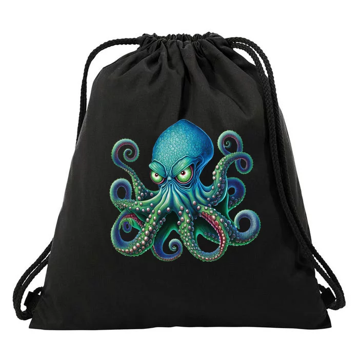 Octopus Fun Cephalopod Sea Creatures Kraken Octopus Drawstring Bag