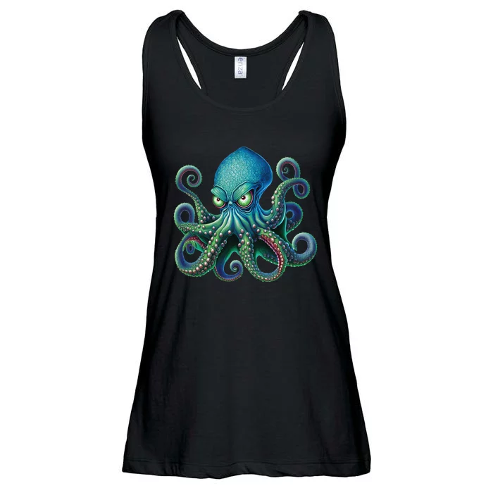 Octopus Fun Cephalopod Sea Creatures Kraken Octopus Ladies Essential Flowy Tank