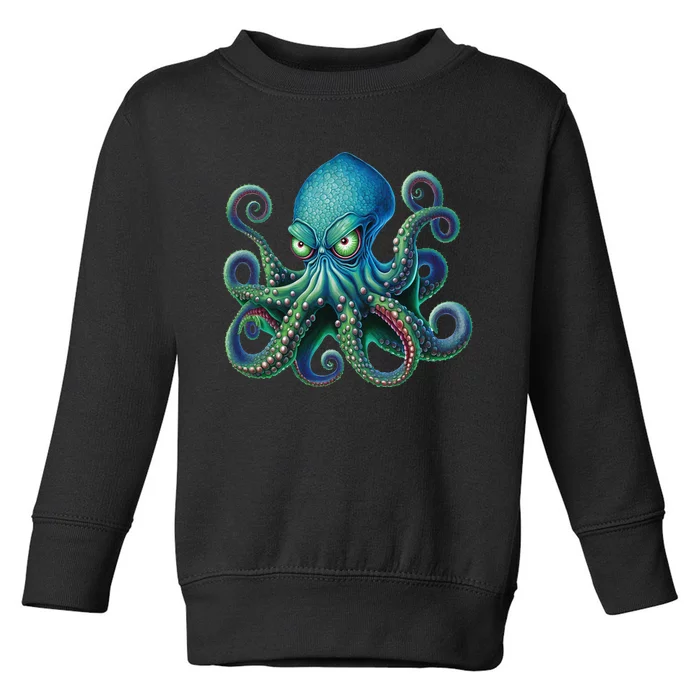 Octopus Fun Cephalopod Sea Creatures Kraken Octopus Toddler Sweatshirt