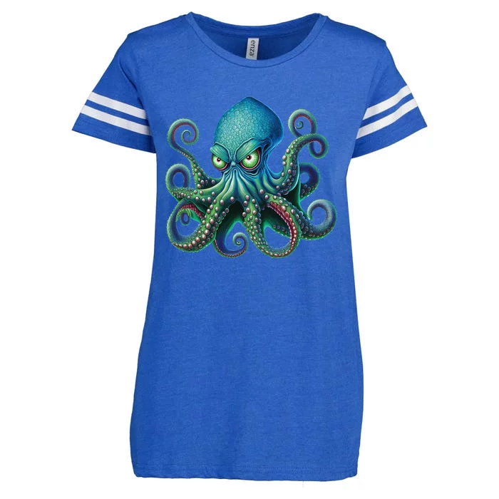 Octopus Fun Cephalopod Sea Creatures Kraken Octopus Enza Ladies Jersey Football T-Shirt