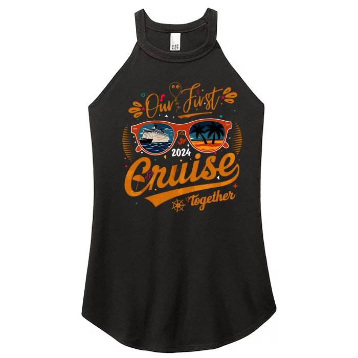 Our First Cruise 2024 Together Couple Family Matching Cruise Women’s Perfect Tri Rocker Tank