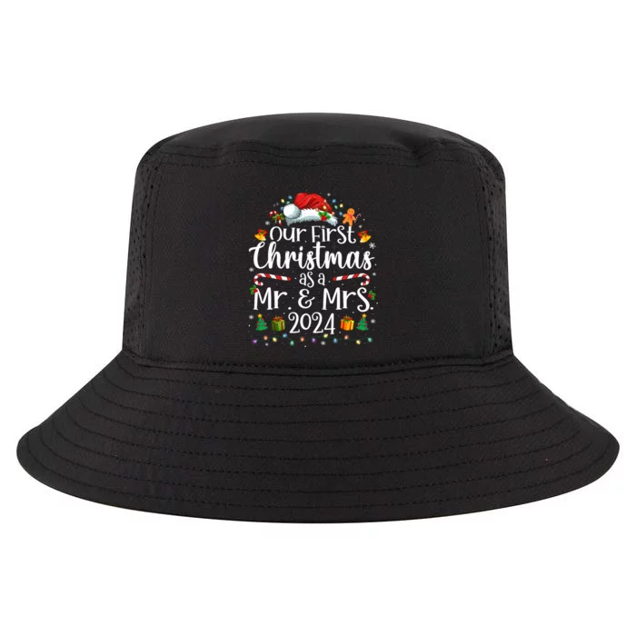 Our First Christmas As Mr And Mrs 2024 Matching Couples Cool Comfort Performance Bucket Hat