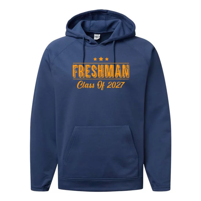 Official Freshman Class Of 2027 First Day Of School Performance Fleece Hoodie