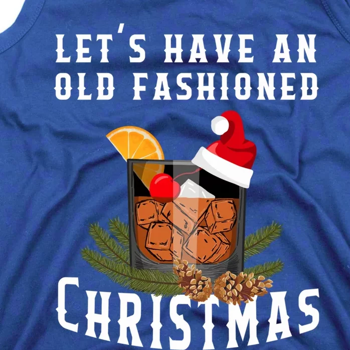 Old Fashioned Christmas Funny Bourbon Whiskey Cocktail Gift Tank Top